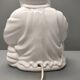 Seated Buddha lamp base ~ glazed and gold white ceramic ~ 80s