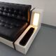 Banquette canapé-lit vintage avec éclairage intégré, design italien Beka Tortuga, en skai, fibre