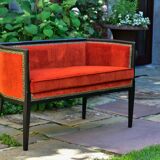 Orange art-deco sofa