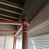Lit à baldaquin ancien en bois