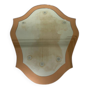 Double miroirs superposés design baroque, France 1970