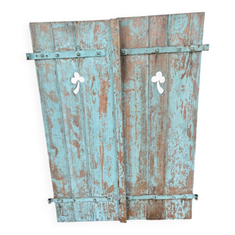 Green wooden shutters
