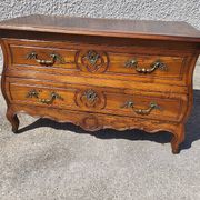 Louis xv tombeau chest of drawers in walnut 2 drawers from the 18th century