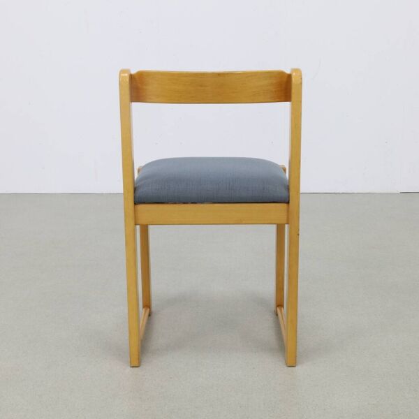 3x Chaise de salle à manger par Ibisco, rembourrée, années 1970