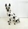 Large black and white ceramic dog (H 46 cm)