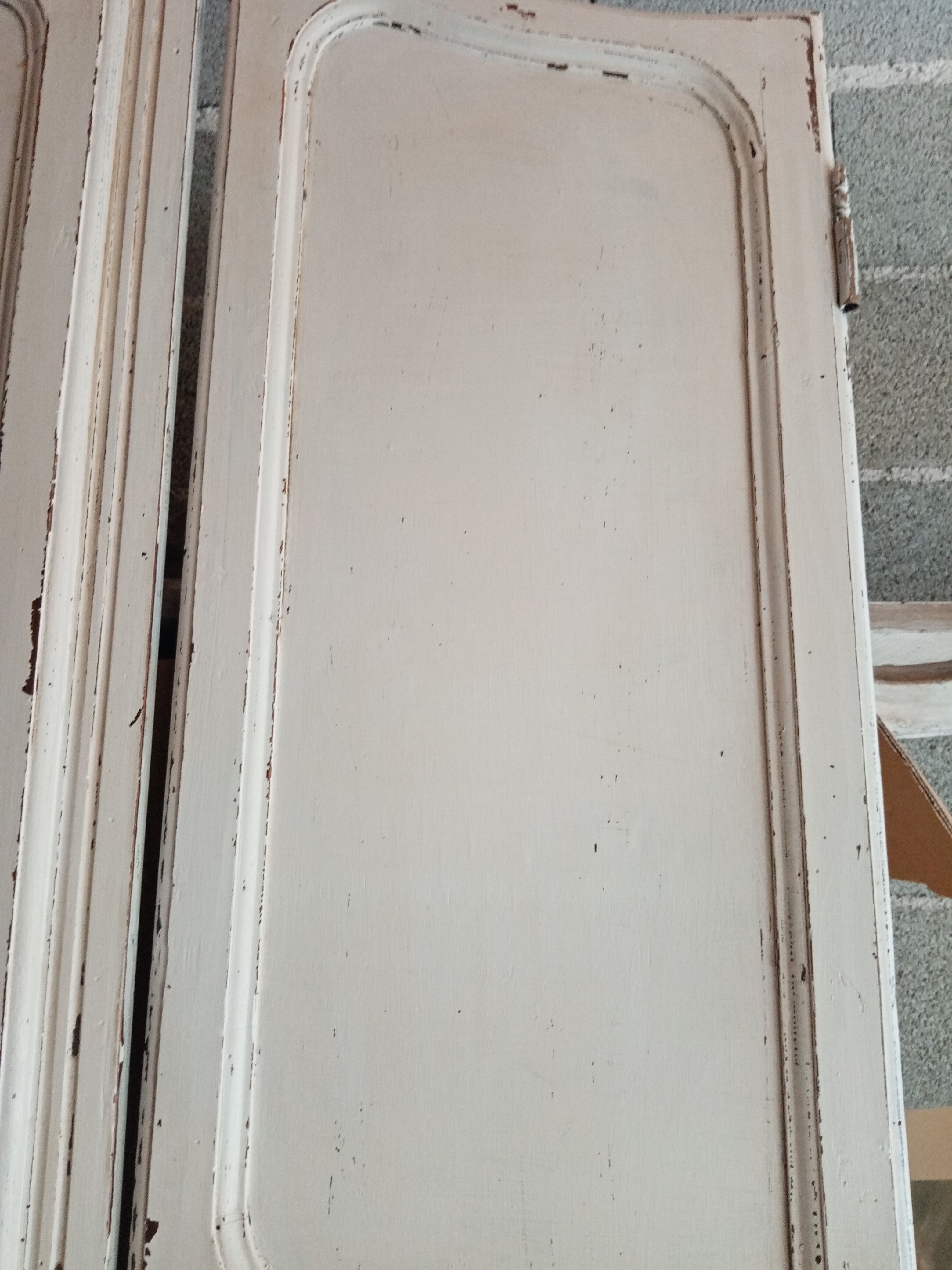 Pair old weathered doors height 154 cm