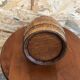 Old pitcher wood + strapping gold metal tableware style xixth vintage