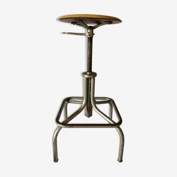 Industrial designer stool Heliolithe design werzalit vintage