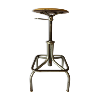 Industrial designer stool Heliolithe design werzalit vintage