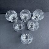 6 Daum Sorcy signed wine glasses