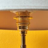 Corinthian column lamp base in green onyx and bronze