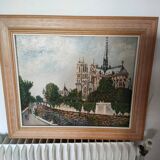 Oil on canvas Notre Dame de Paris AR Noulin