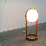 Swiss space-style floor lamp made of plastic and plywood from the 1960s.