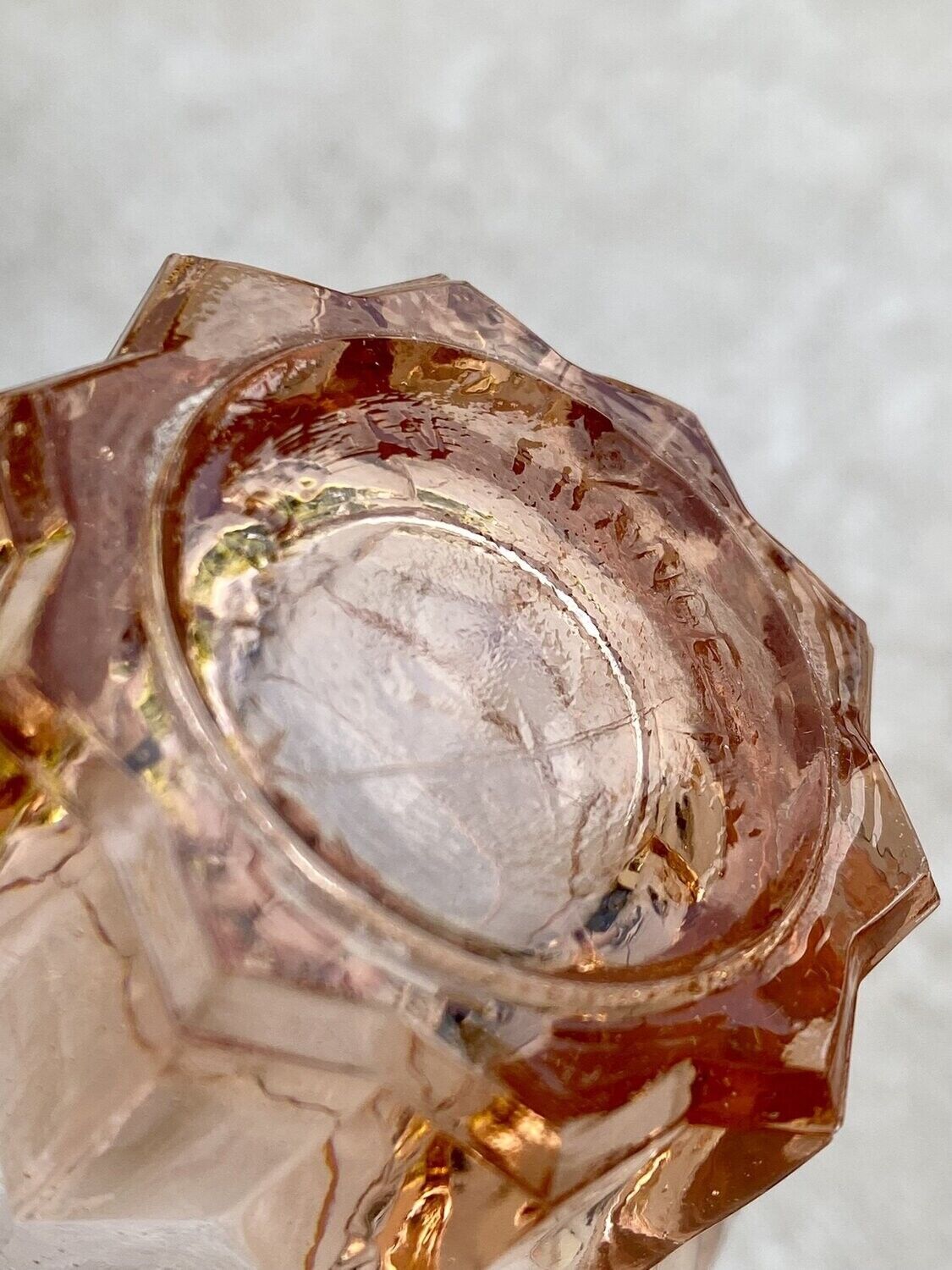 Set of 6 Rosaline water glasses in pink glass