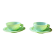 Tasses à café en jadeite art déco