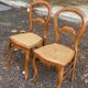 2 Louis Philippe caned chairs in solid wood from the 20th century