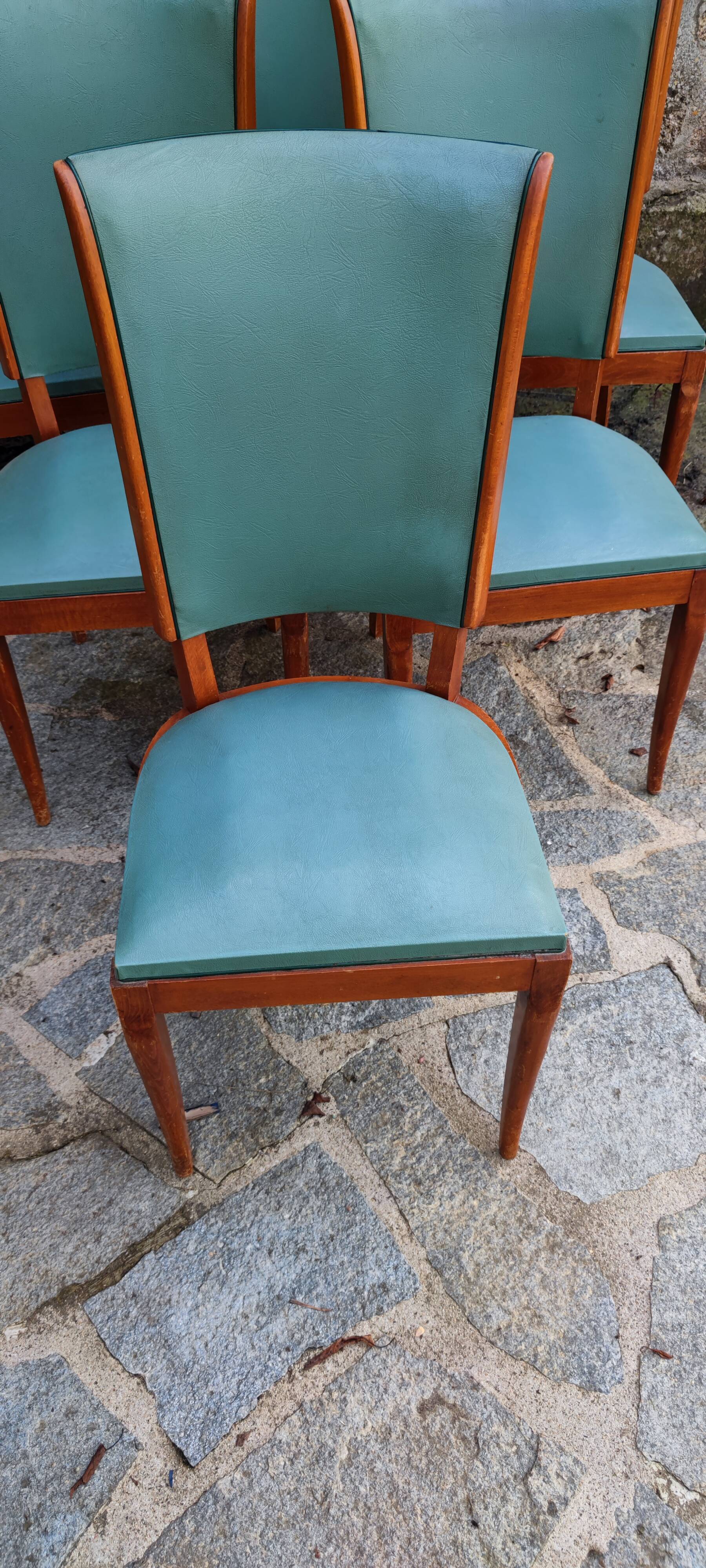 6 art deco chairs 1940