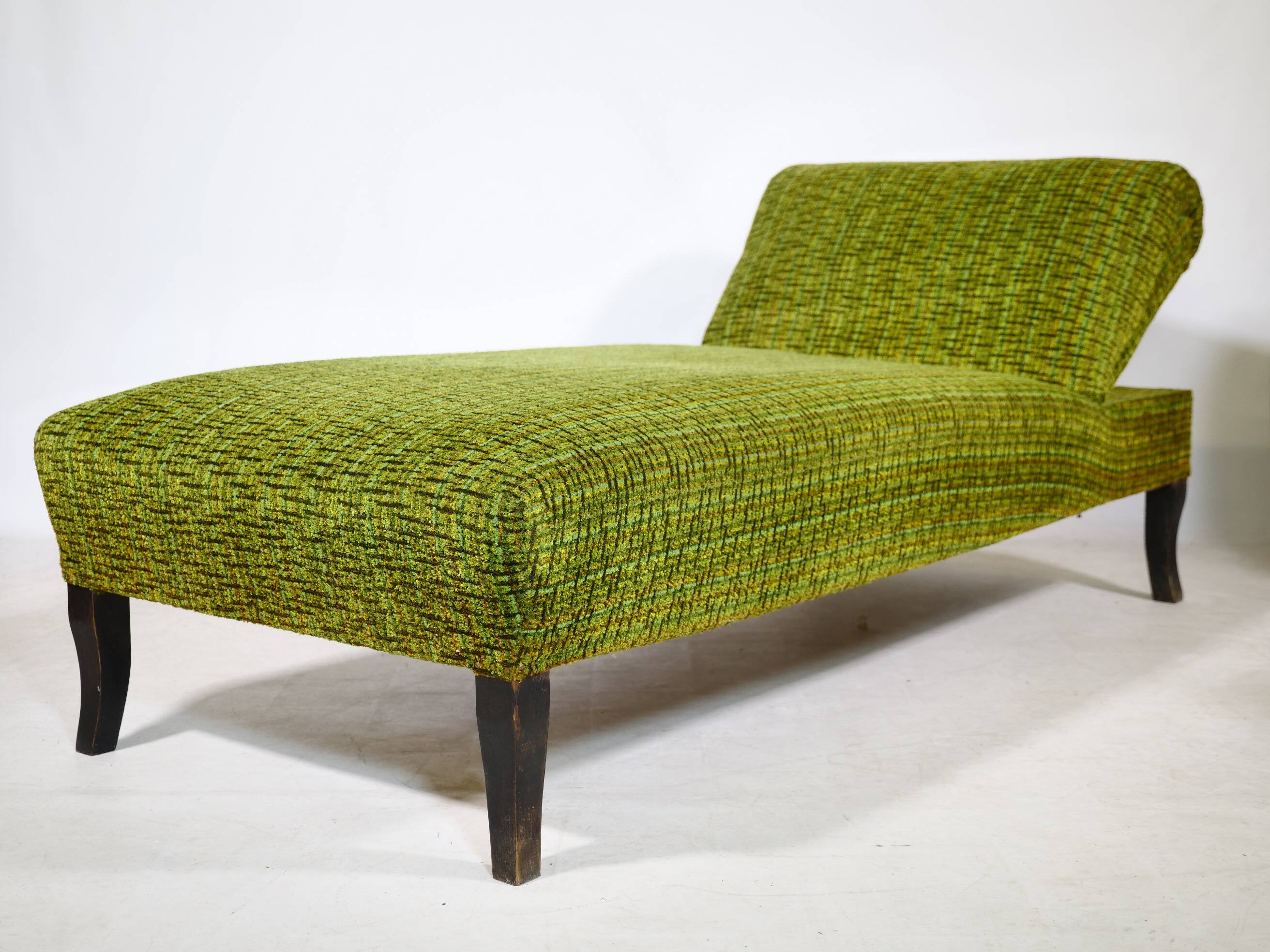 Mid-Century Daybed Chaise Lounge in Fabric, 1960s
