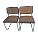 Paire de chaises Cesca B32 par Marcel Breuer vintage année 1988
