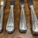 Set of 12 large silver-plated knives from the French Navy