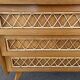 Commode bois et rotin