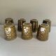 7 tasses Chavaillon de Sarreguemines olive