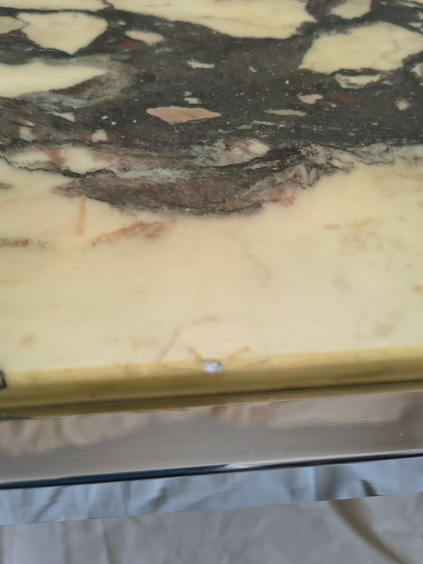 Table basse marbre de Calacatta fin 1970