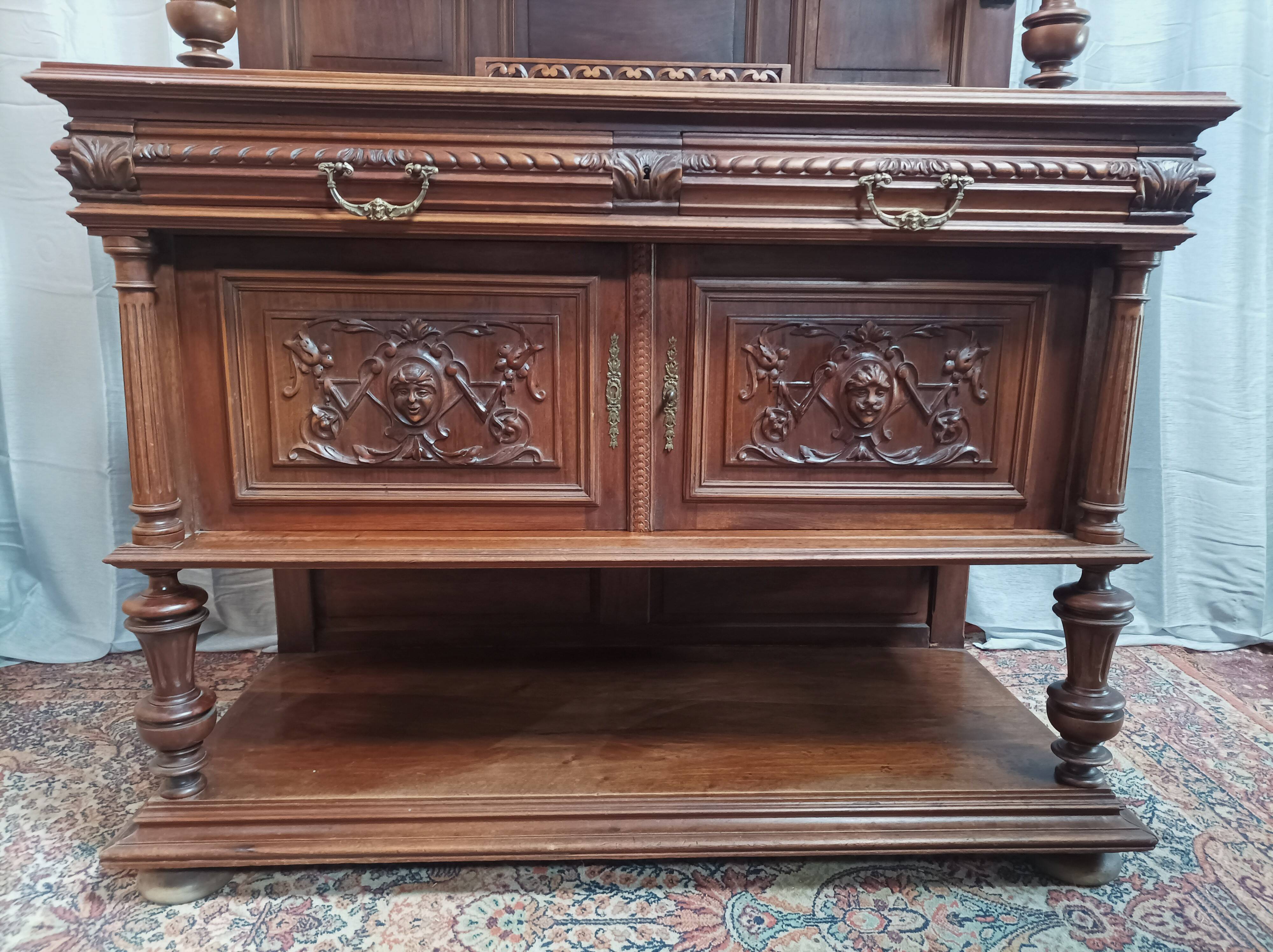 Renaissance walnut sideboard