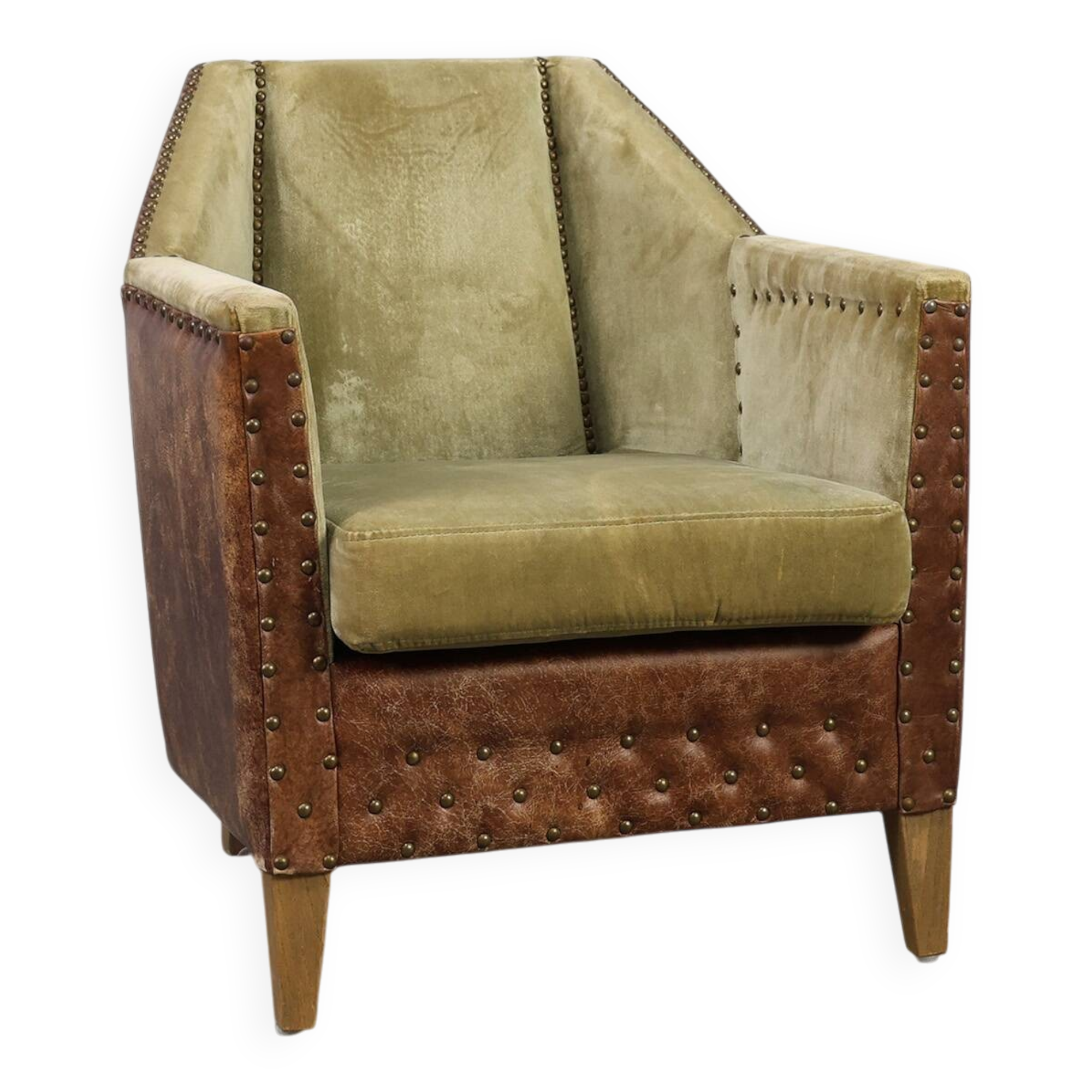 Ensemble de 2 fauteuils Art Déco en placage de noyer, France années 1930