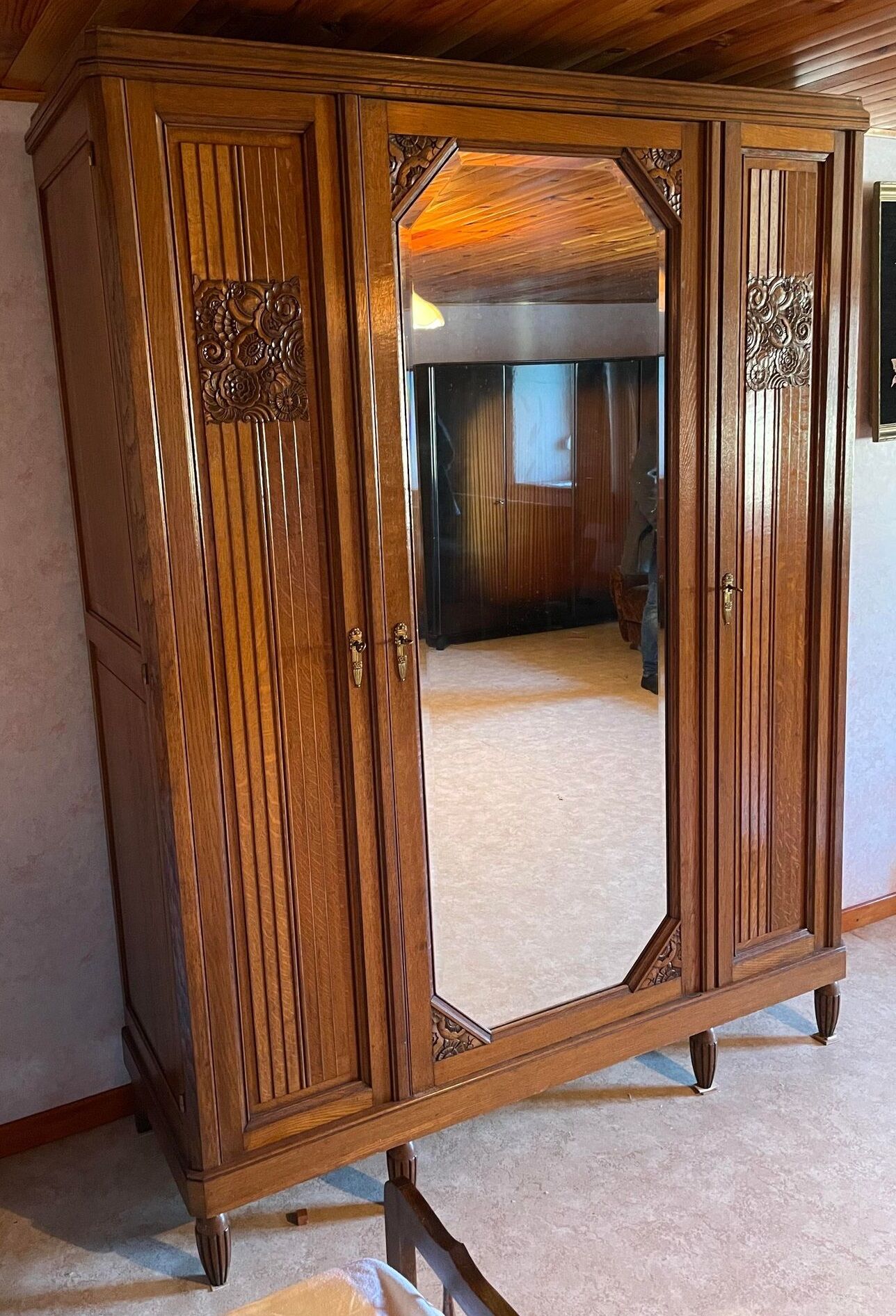 Armoire Art Déco miroir biseauté