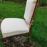 Banquette ancienne style louis xvi avec ses deux chaises