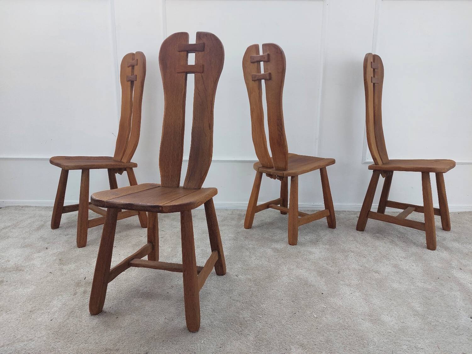 Set of 4 De Puydt Brutalist Chairs