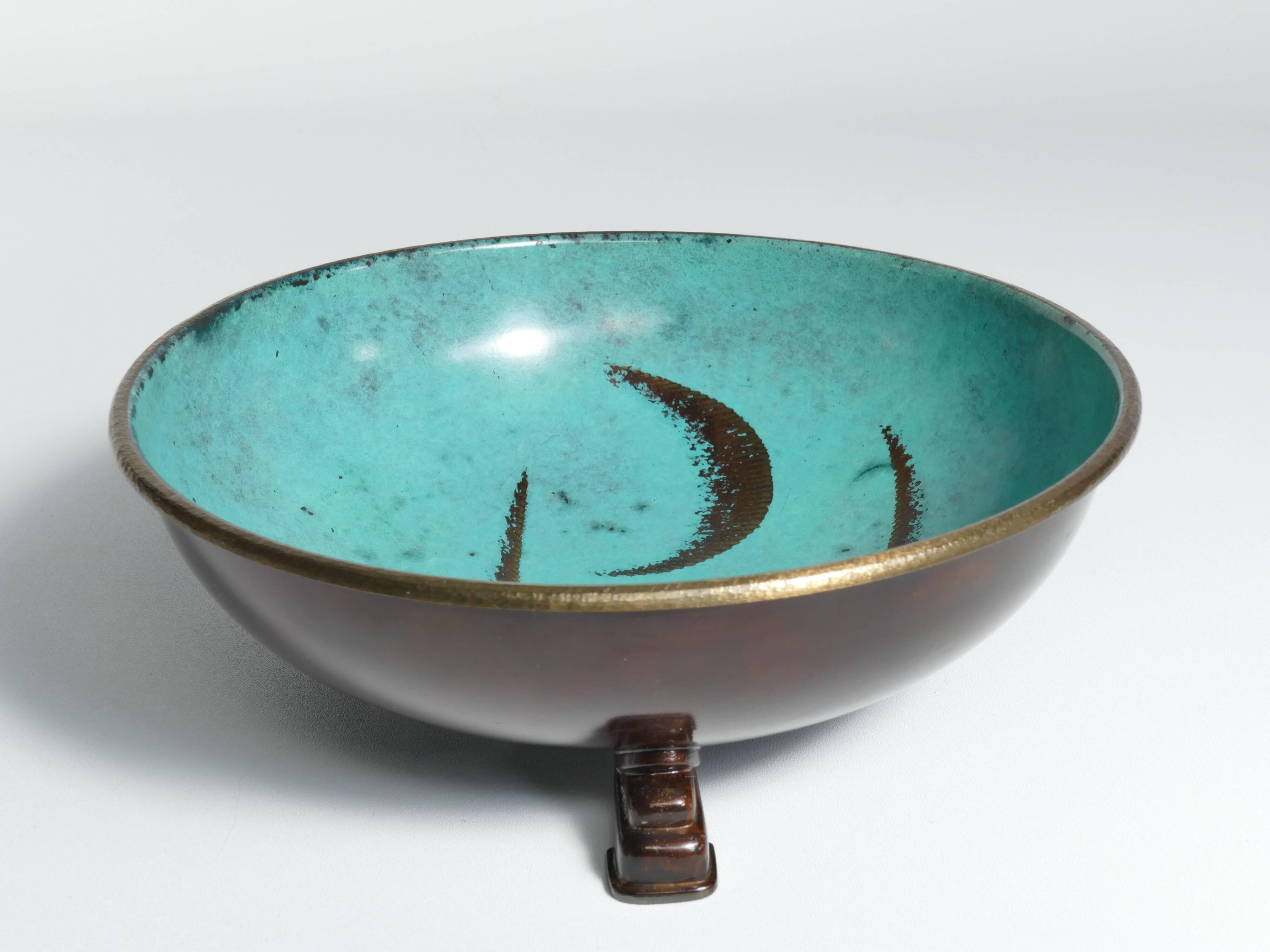 Art Deco Dinanderie Ikora Bowl by WMF, Germany