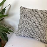 Black white beige cushion geometric patterns