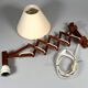 Applique murale des années 1960 1970, lampe ciseaux en teck, Danemark, design danois