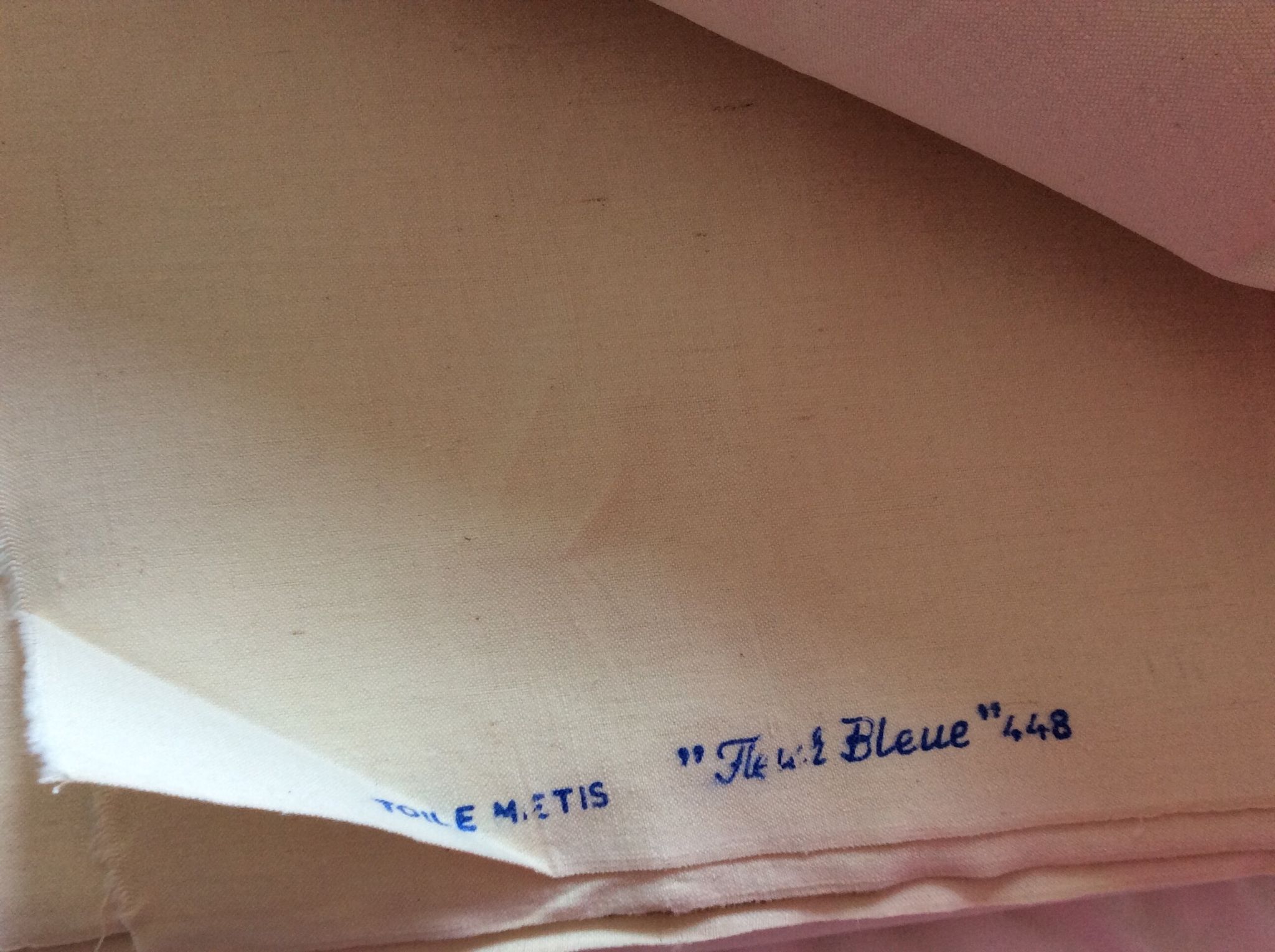 Toile métisse fleur bleue 448