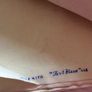 Toile métisse fleur bleue 448