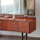 Coiffeuse vintage mid-century en teck (Meredew)