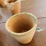 Lot of 10 terracotta pots circa 1930 graineterie