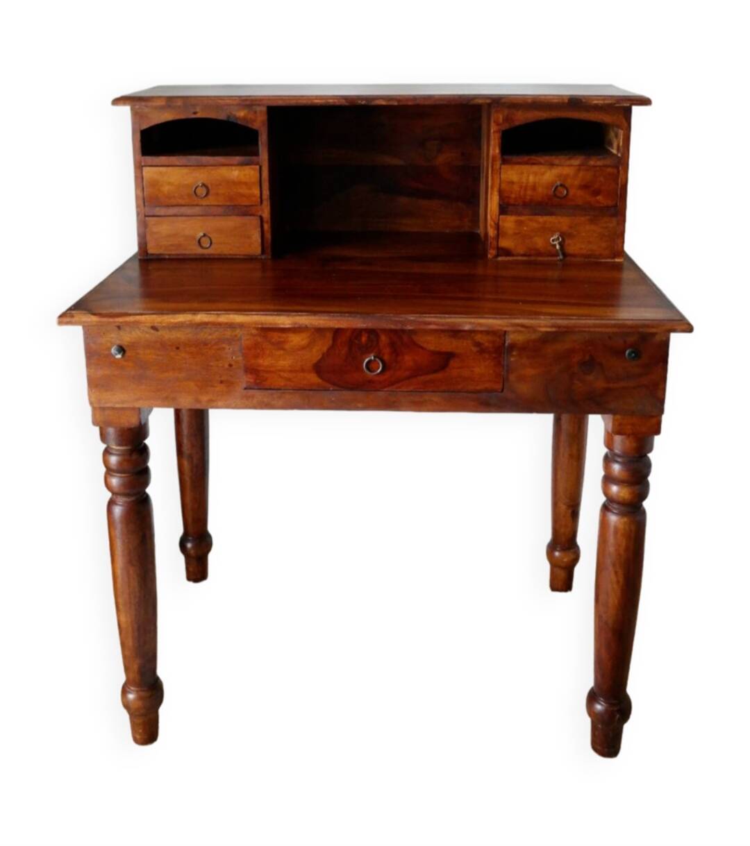 Bureau à gradins en noyer massif
