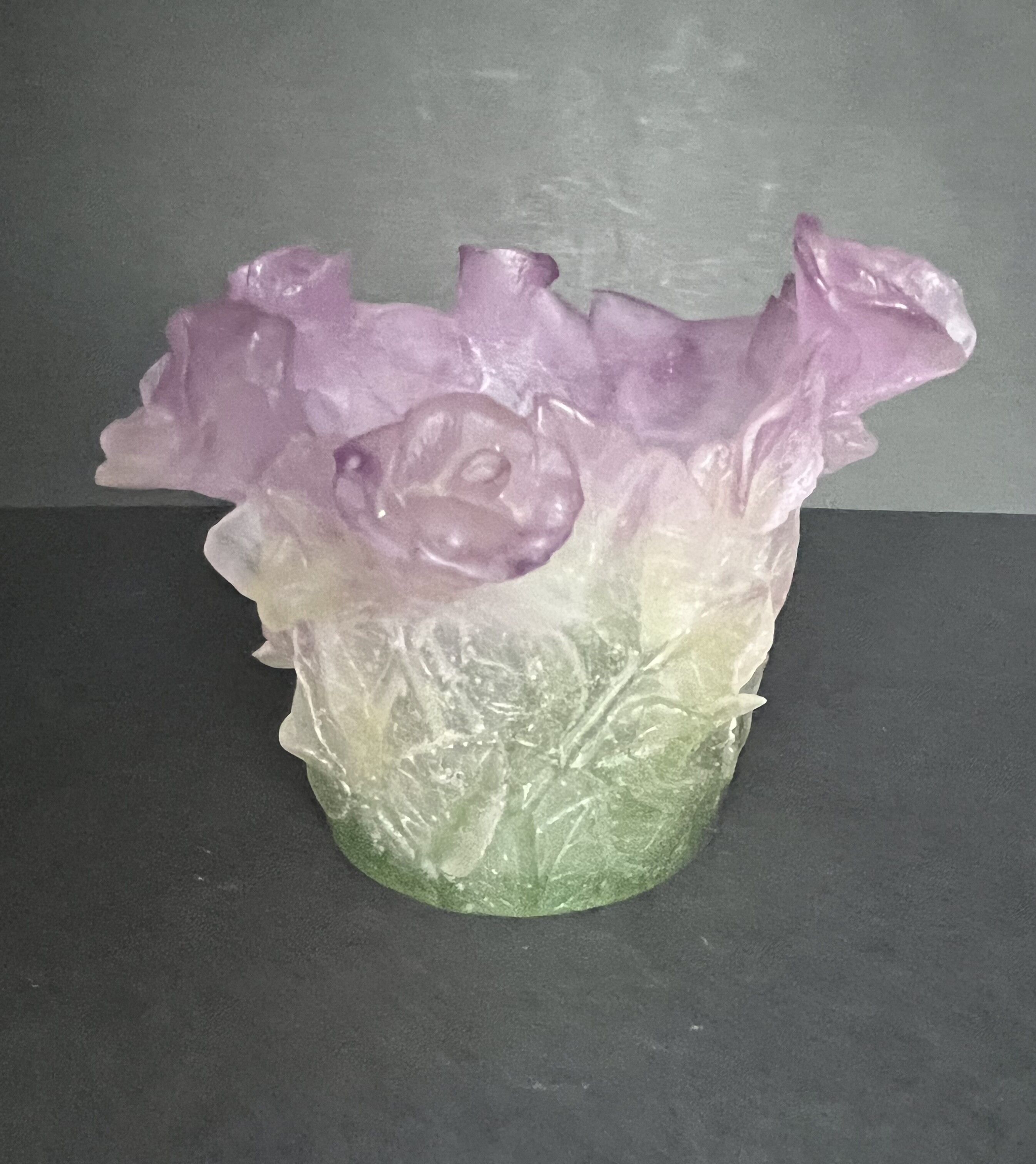 Daum vase in glass paste