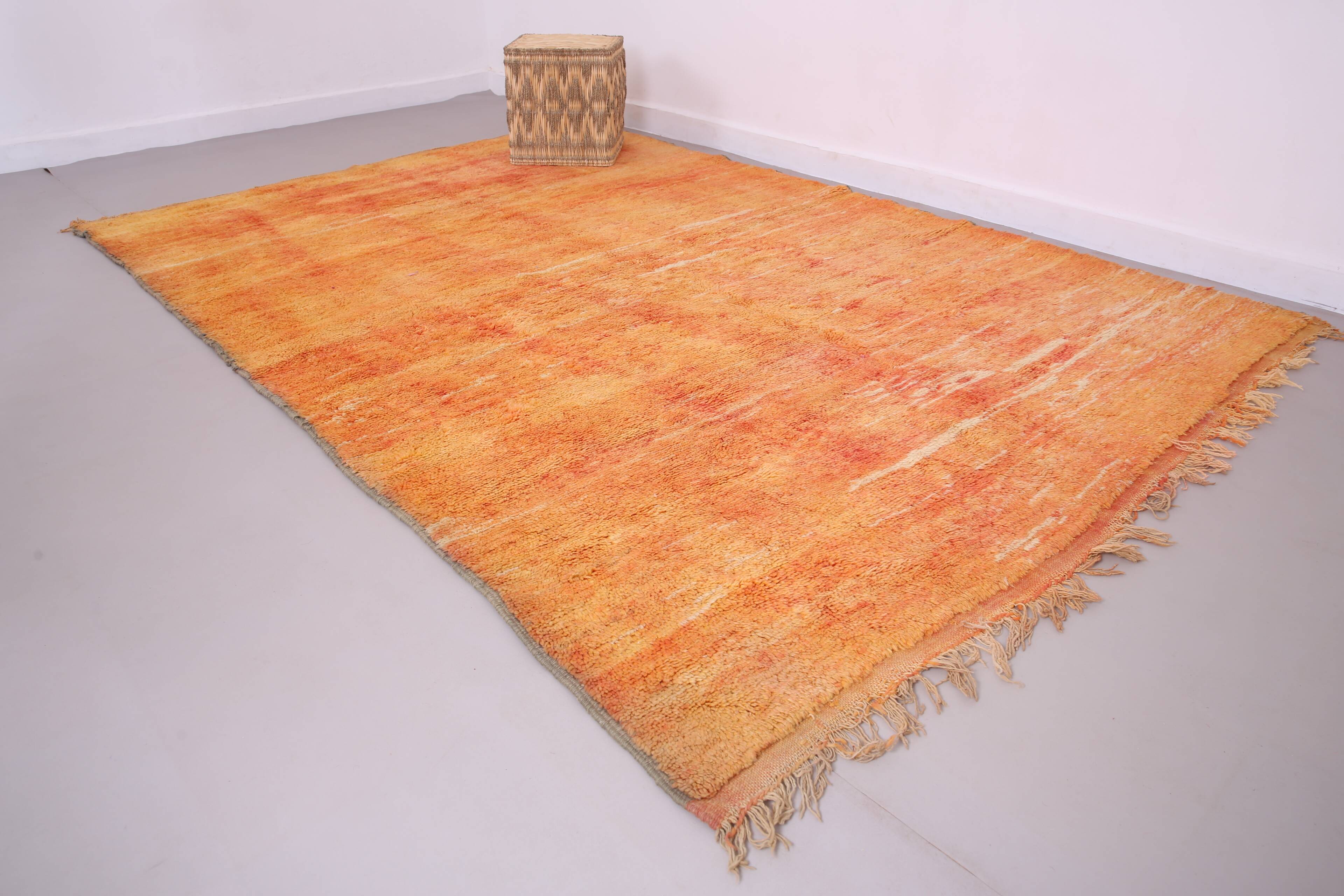 Vintage Moroccan Rug 203 x 281 cm - Handmade Berber Rug - Old Moroccan Rug