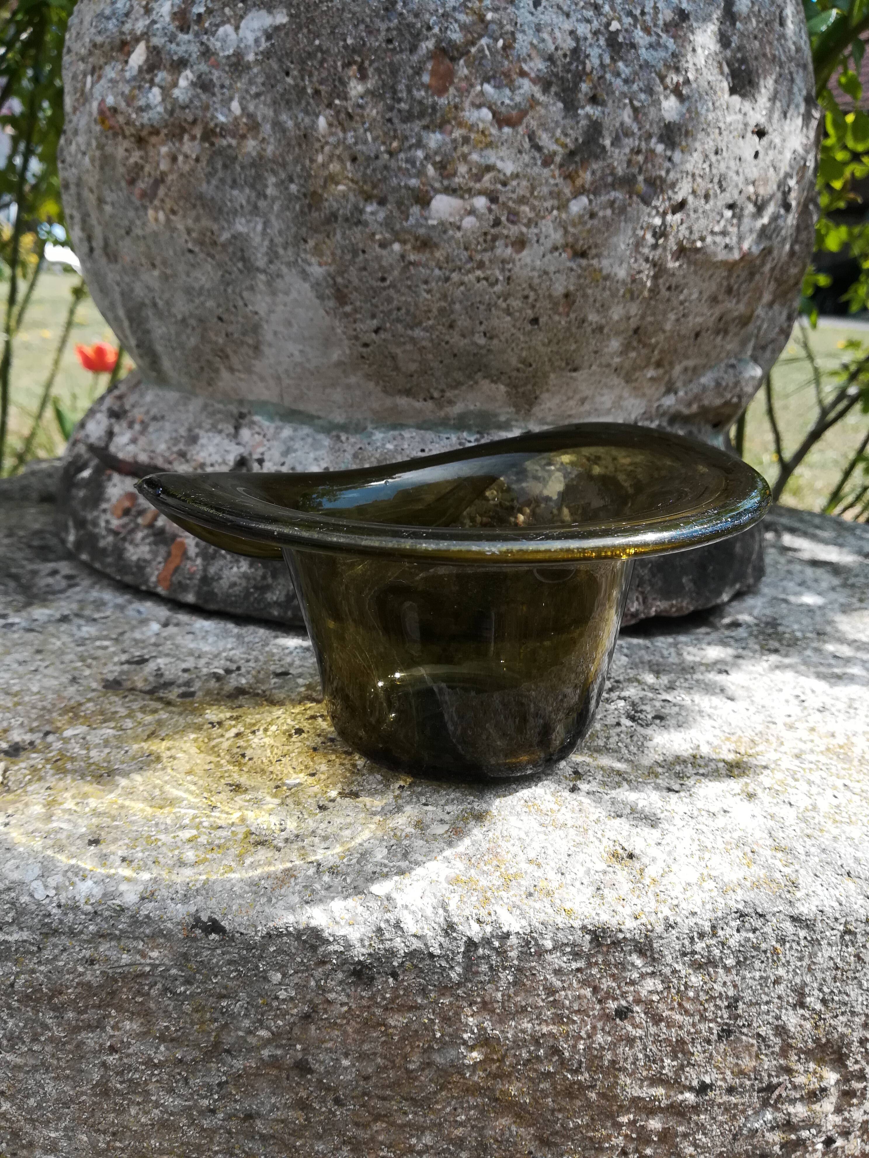 Empty blown glass pocket