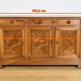Buffet 3 portes en noyer, fin XIXème
