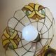 Suspension luminaire nacre et laiton