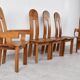 Vintage brutalist dining chairs by De Puydt, 1960s