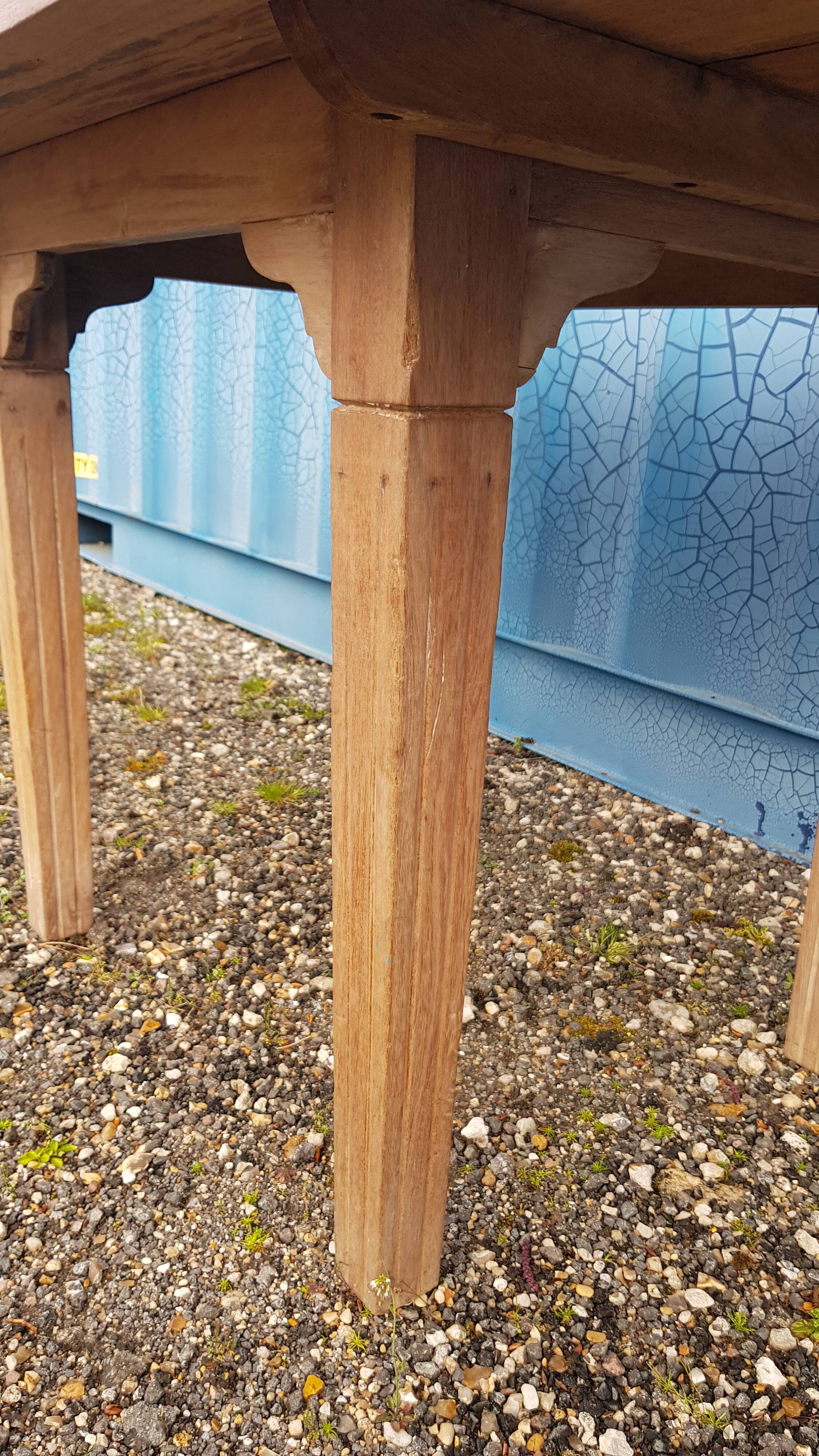 Old Burmese teak dining table