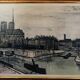 Lithograph by Bernard Buffet: the city and our lady of Paris