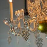 Liège chandelier in blown, molded and pinched glass, circa 1900
