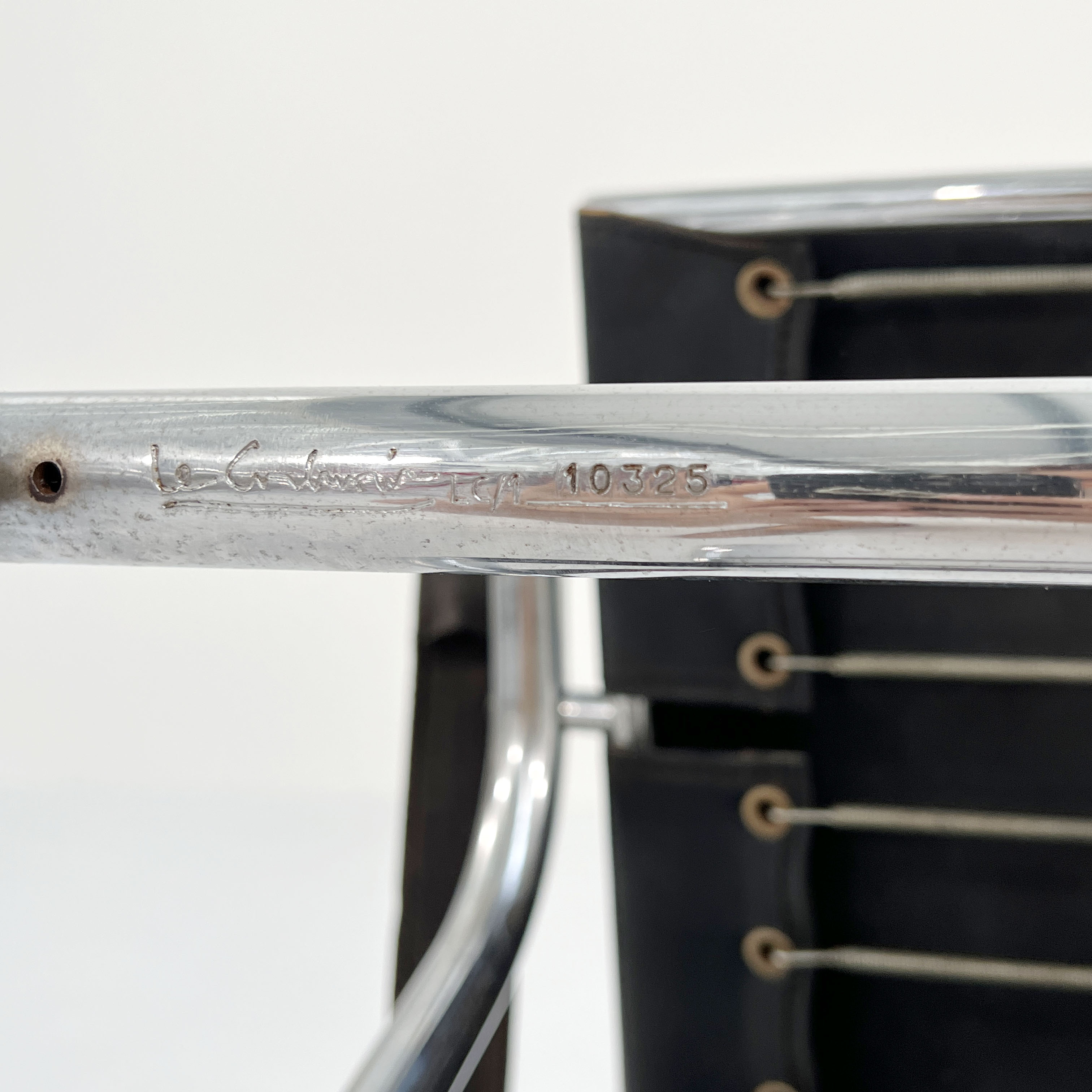Fauteuil LC1 noir par Le Corbusier pour Cassina, 1970
